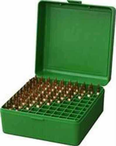 MTM Ammunition Box 100 Round Flip-Top 22-250 243 308 Win 220 Swift Green RM-100-10